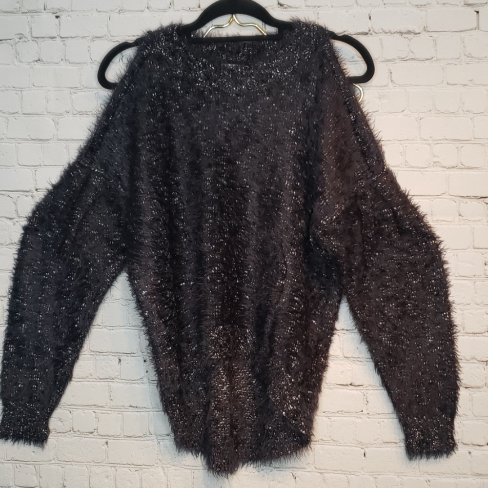 Express Sweater Cold Shoulder black SP